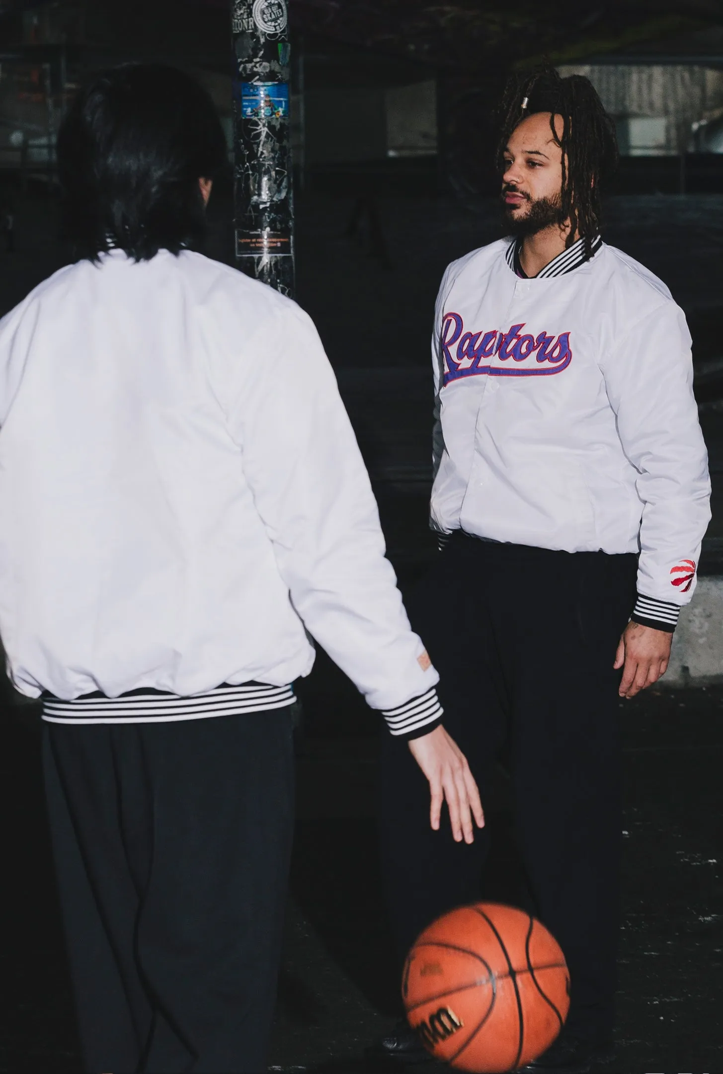 Toronto Raptors Nylon Varsity Jacket - White sold by Peace-Collective product image thumbnail 4