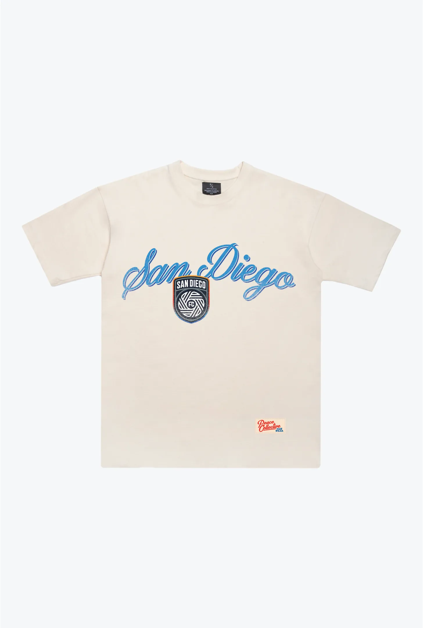 San Diego FC Script Heavyweight T-Shirt - Ivory sold by Peace-Collective