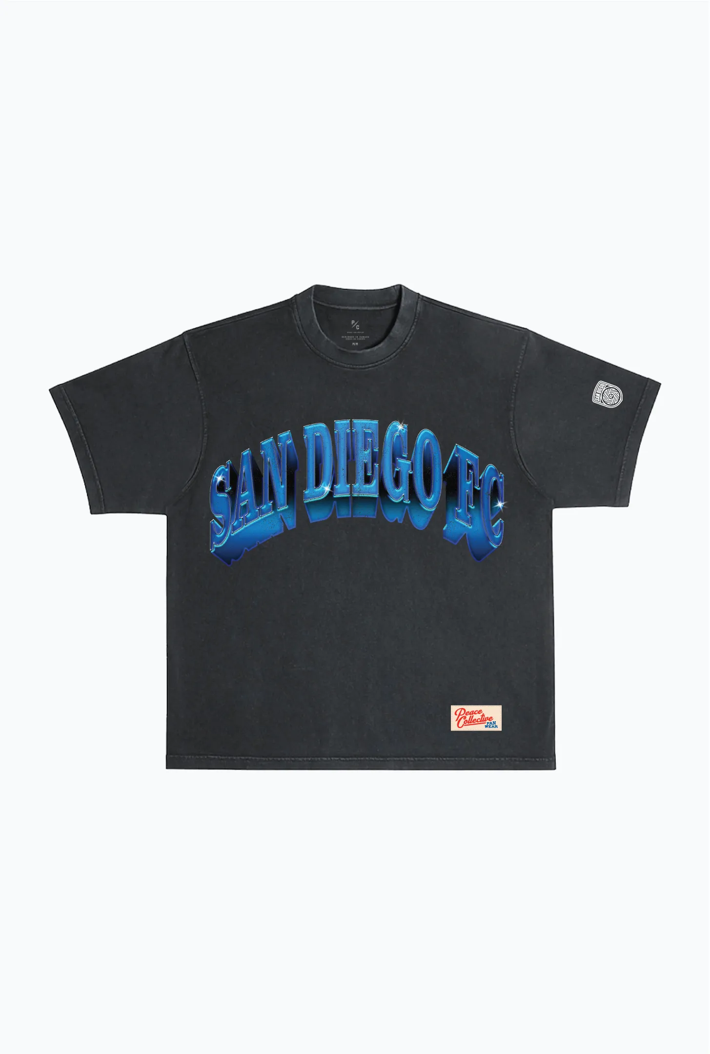 San Diego FC Graffiti Heavyweight Garment Dyed T-Shirt - Black sold by Peace-Collective