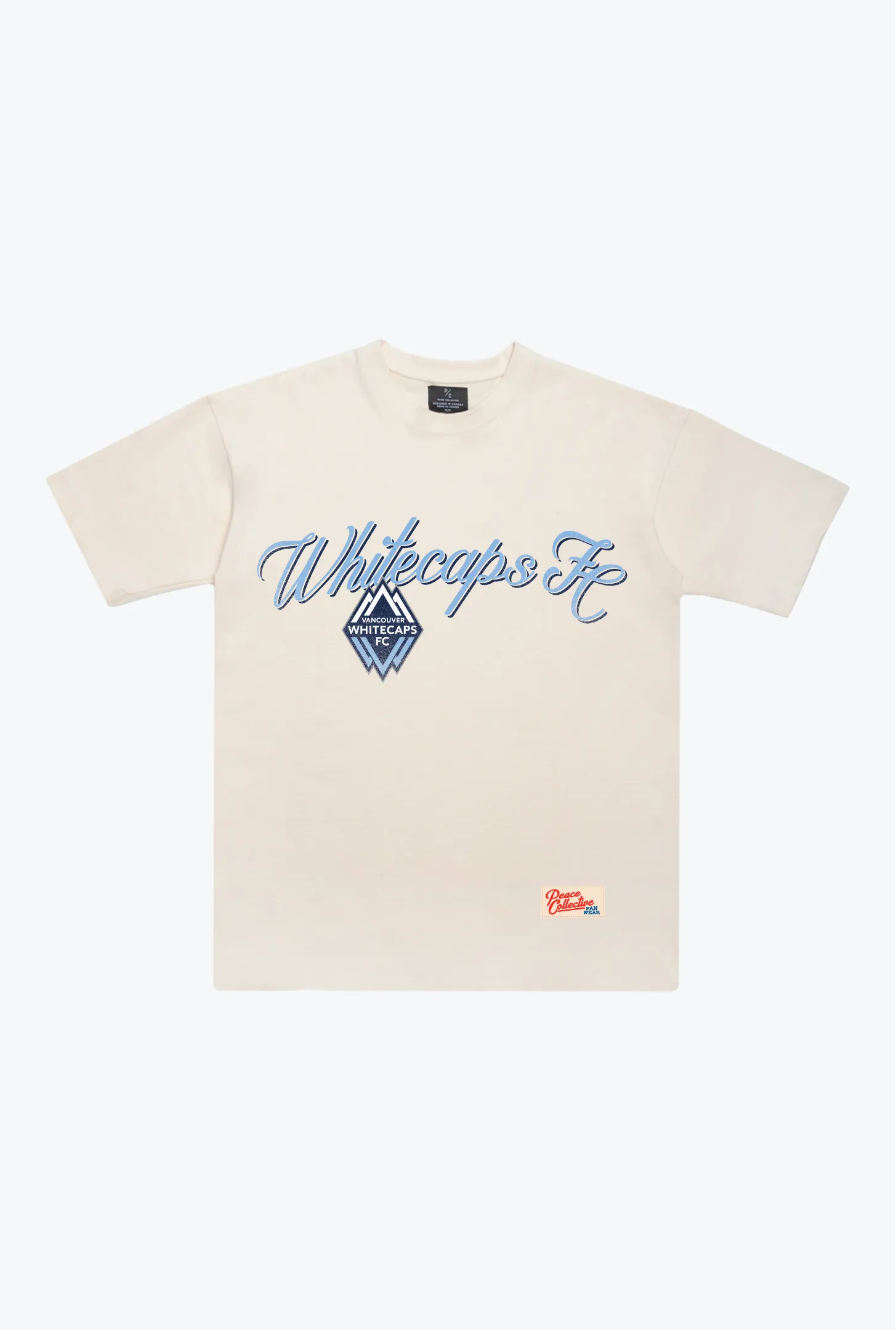 Vancouver Whitecaps FC Script Heavyweight T-Shirt - Ivory sold by Peace-Collective