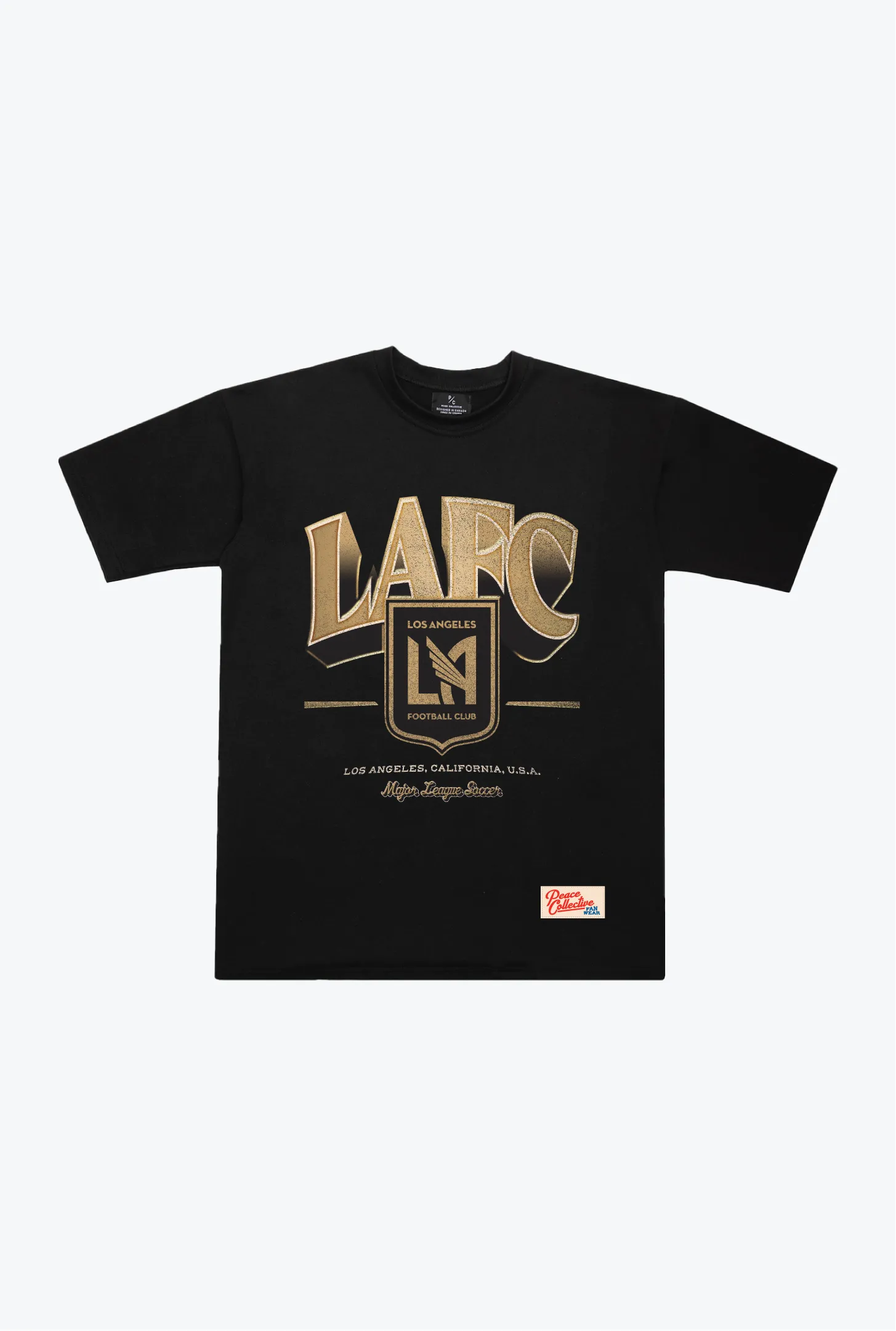 Los Angeles FC Staple Heavyweight T-Shirt - Black sold by Peace-Collective