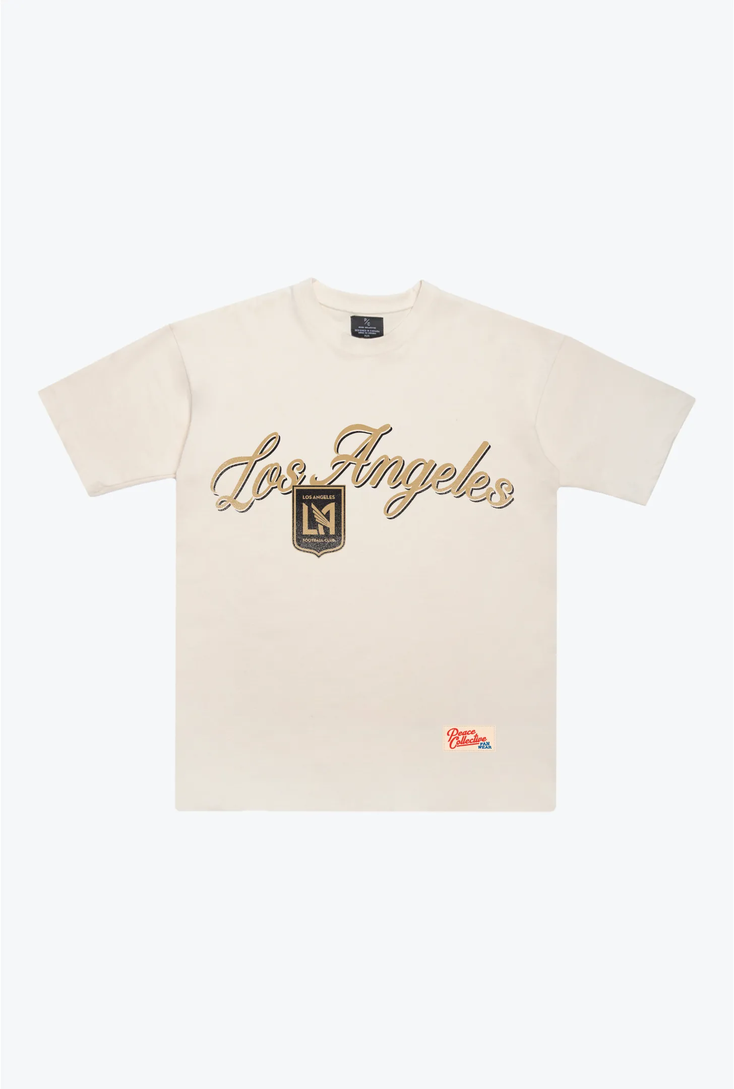 Los Angeles FC Script Heavyweight T-Shirt - Ivory sold by Peace-Collective