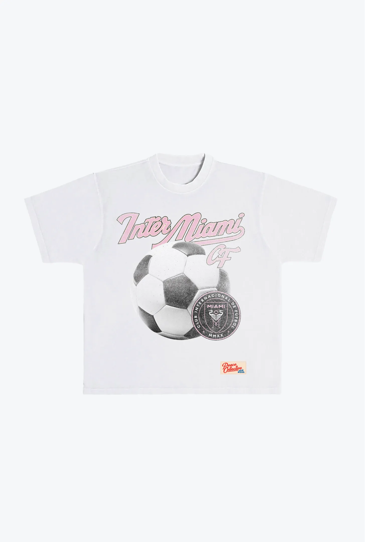 Inter Miami CF Game Ball Heavyweight T-Shirt - White sold by Peace-Collective