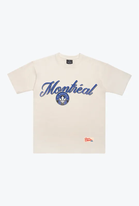CF Montreal Script Heavyweight T-Shirt - Ivory sold by Peace-Collective