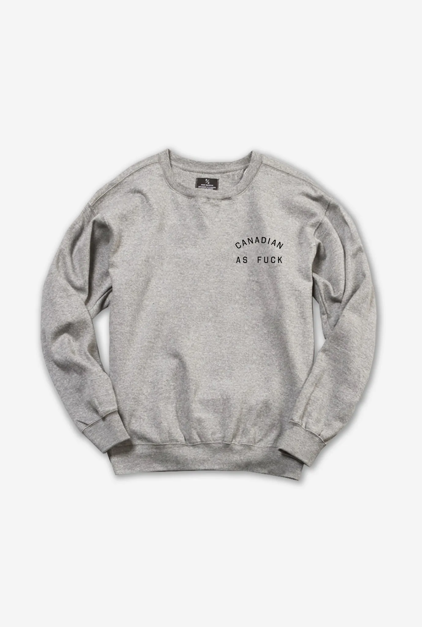 Canadian as Fuck Crewneck - Grey sold by Peace-Collective