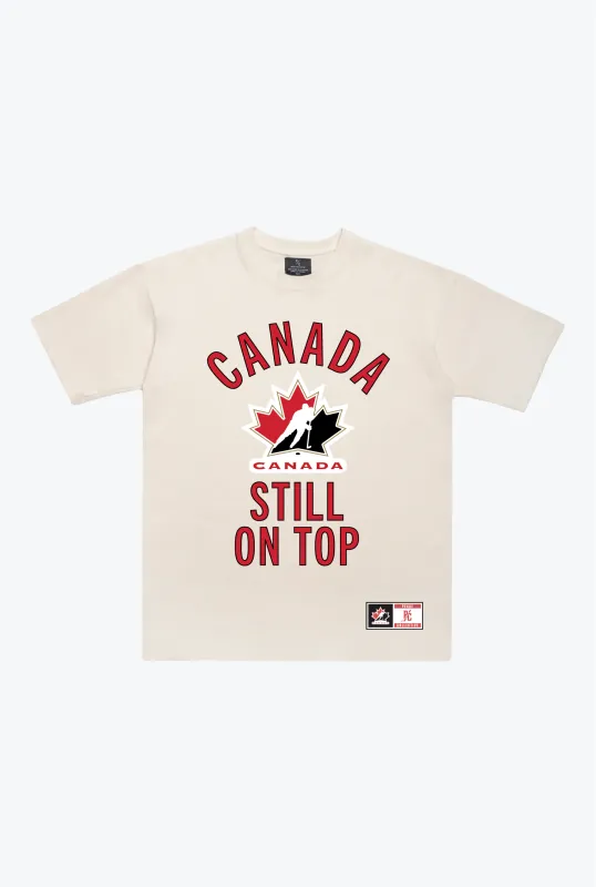 Hockey Canada "Still On Top" Heavyweight T-Shirt - Ivory sold by Peace-Collective