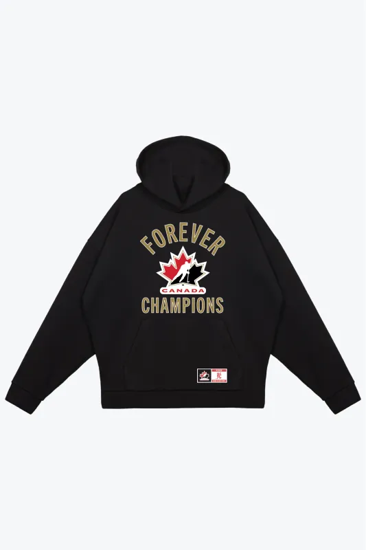 Hockey Canada "Forever Champions" Heavyweight Hoodie - Black sold by Peace-Collective