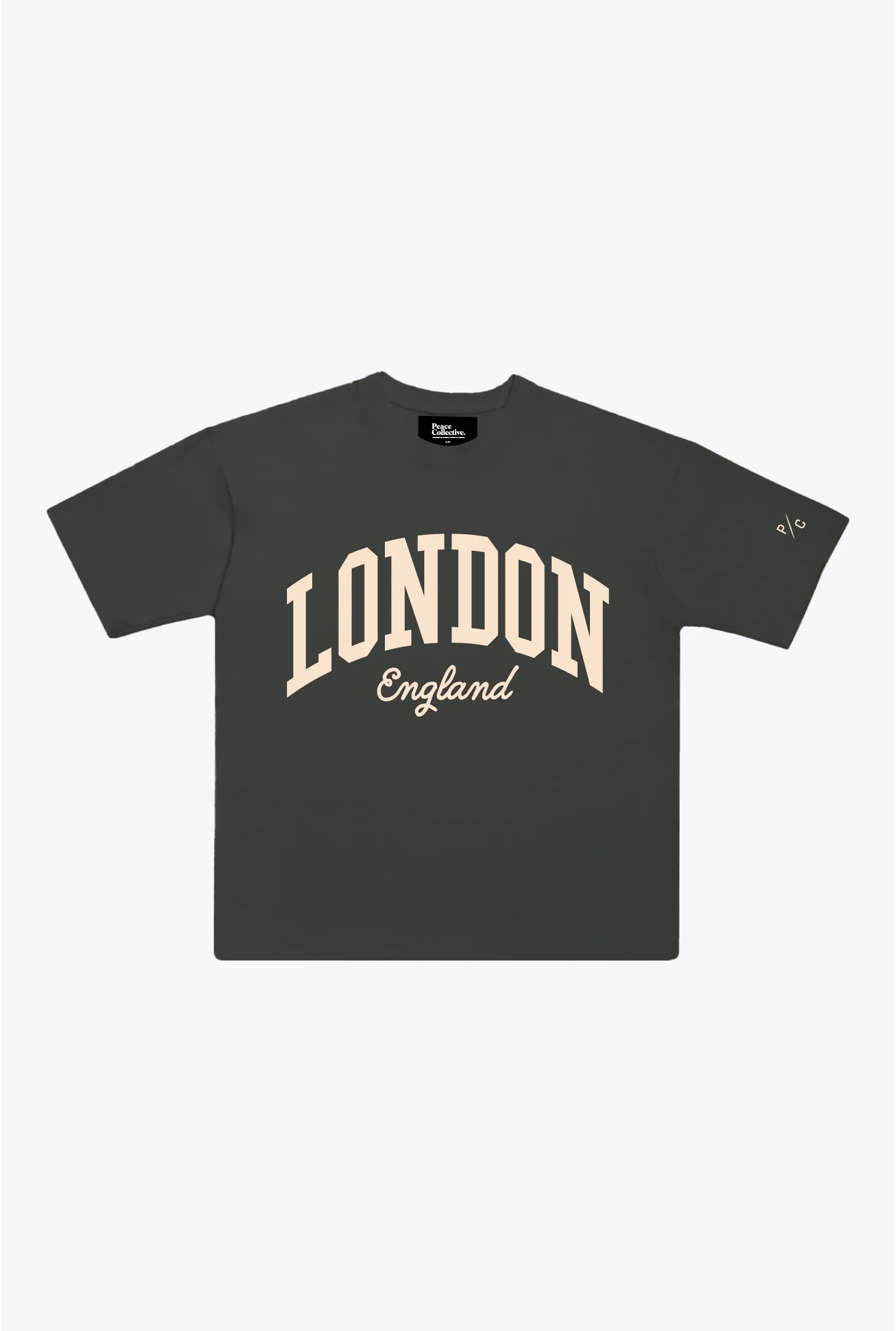 London Tourist Heavyweight Garment Dyed T-Shirt - Black sold by Peace-Collective