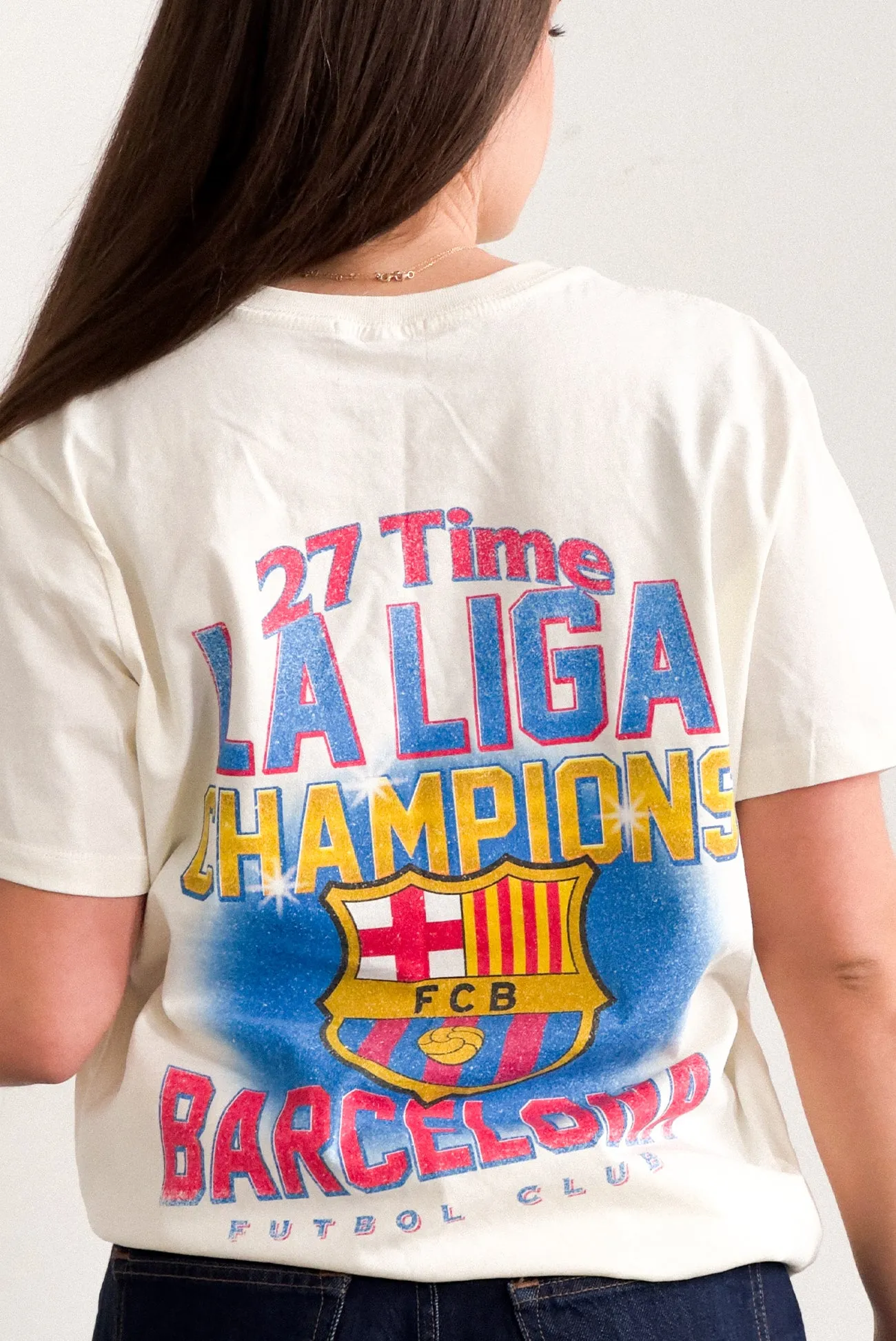 FC Barcelona Champion T-Shirt - Ivory sold by Peace-Collective product image thumbnail 4