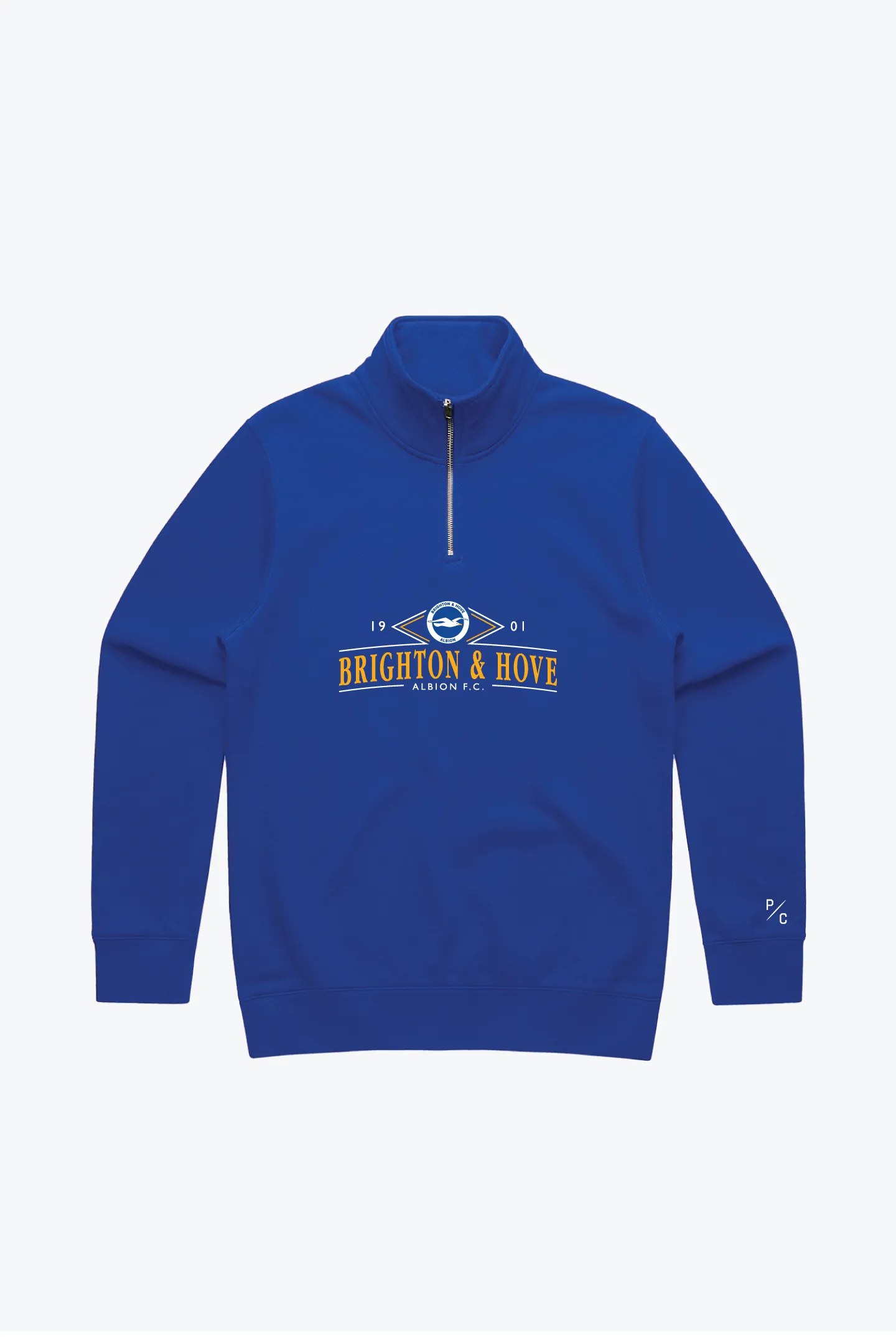 Brighton & Hove Albion F.C. Vintage Quarter Zip - Blue sold by Peace-Collective