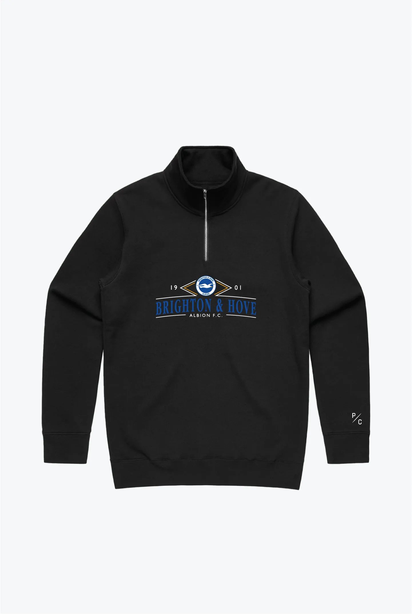 Brighton & Hove Albion F.C. Vintage Quarter Zip - Black sold by Peace-Collective
