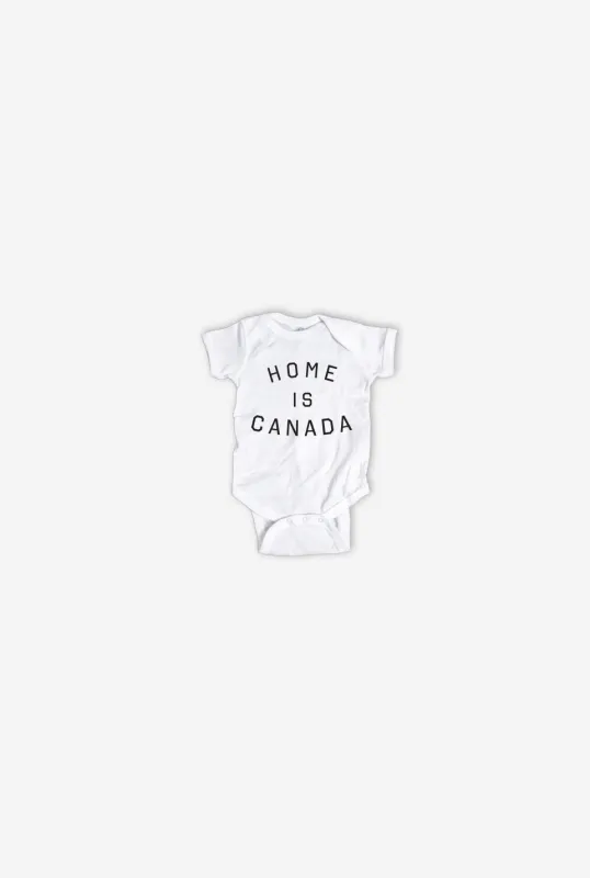 Home is Canada Short Sleeve Onesie - White sold by Peace-Collective