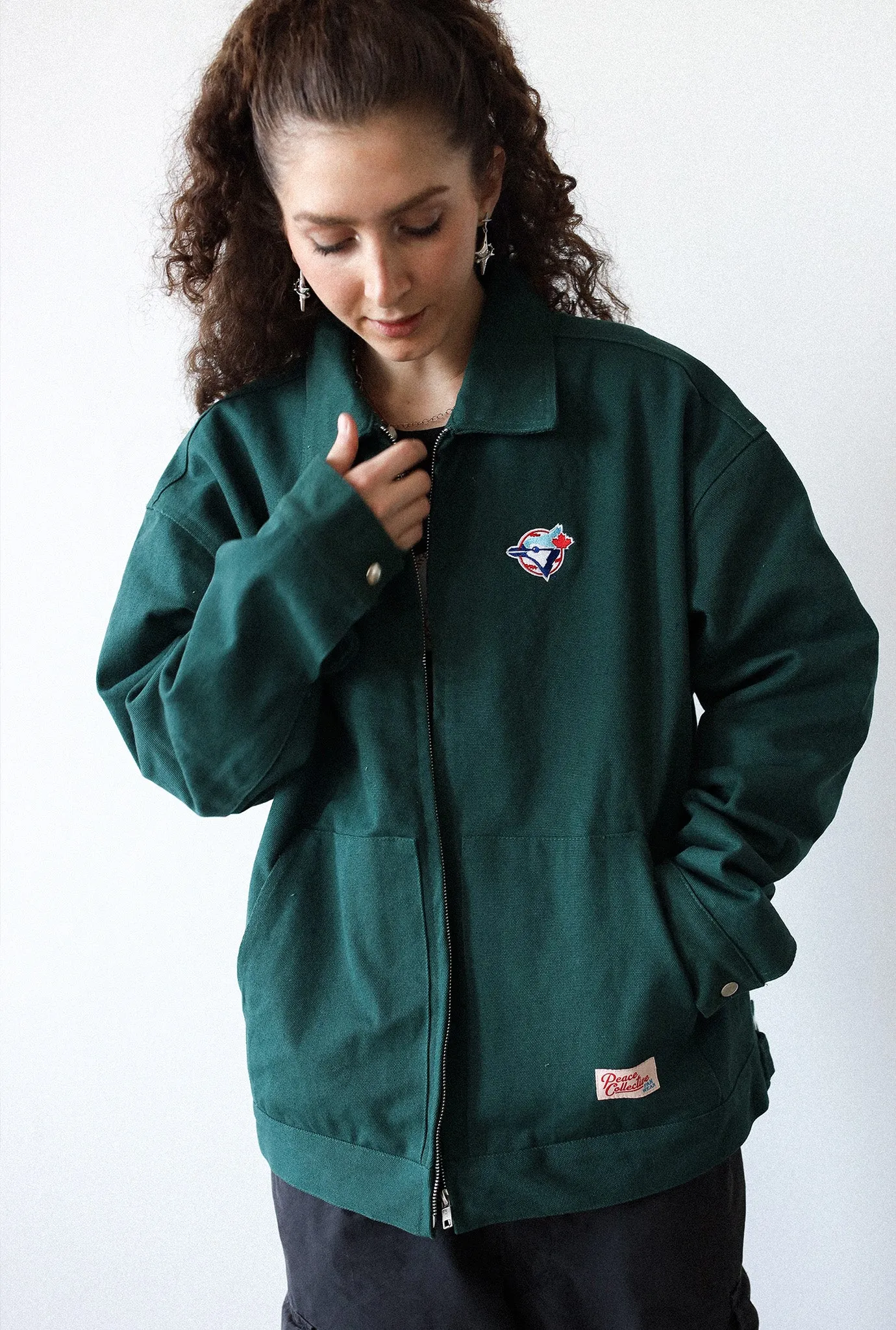 Toronto Blue Jays '92/'93 Champions Work Jacket - Green sold by Peace-Collective product image thumbnail 3