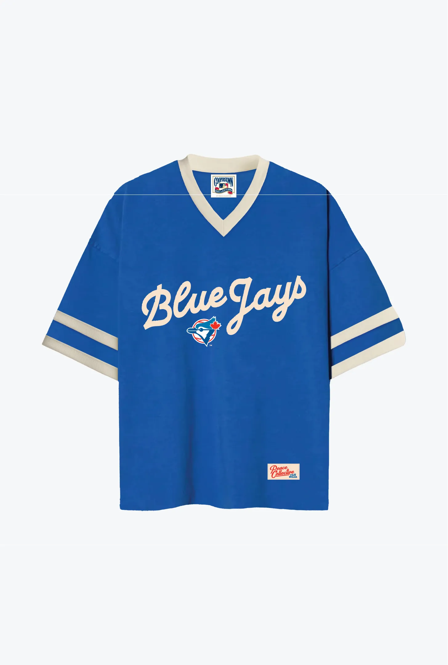 Toronto Blue Jays Varsity V-Neck Tee - Royal sold by Peace-Collective
