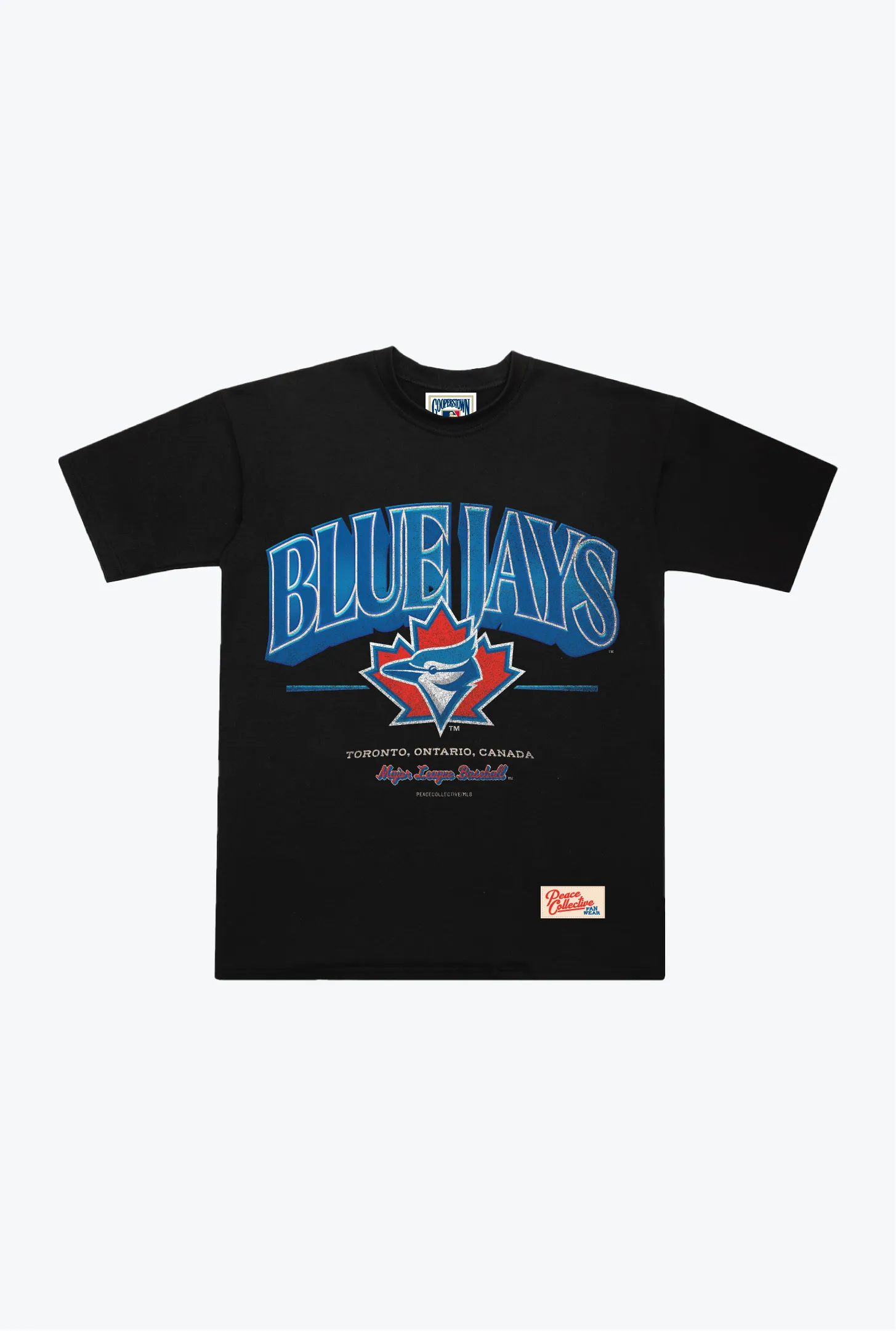 Toronto Blue Jays Cooperstown Heavyweight T-Shirt - Black sold by Peace-Collective