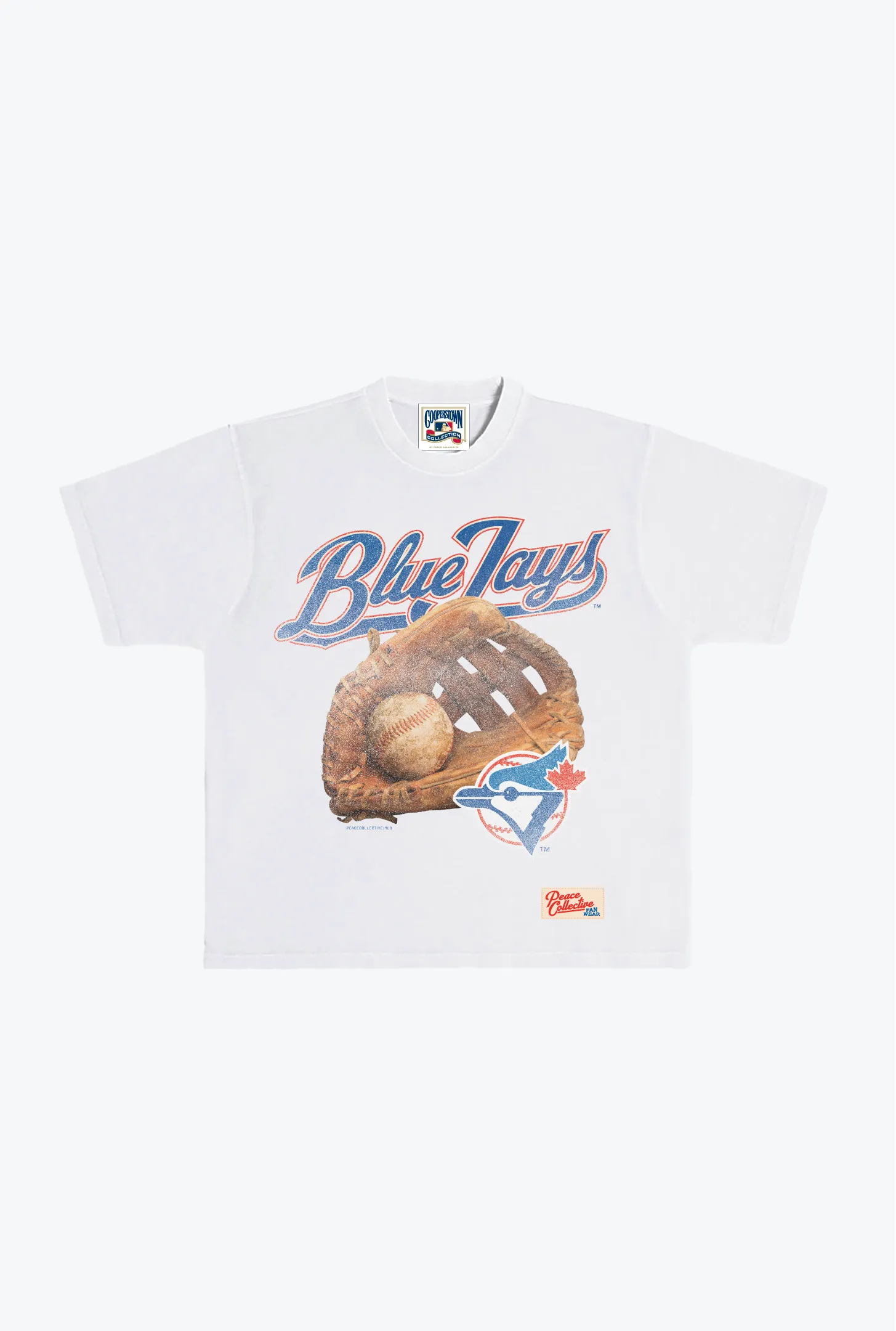 Toronto Blue Jays Glove Heavyweight T-Shirt - White sold by Peace-Collective