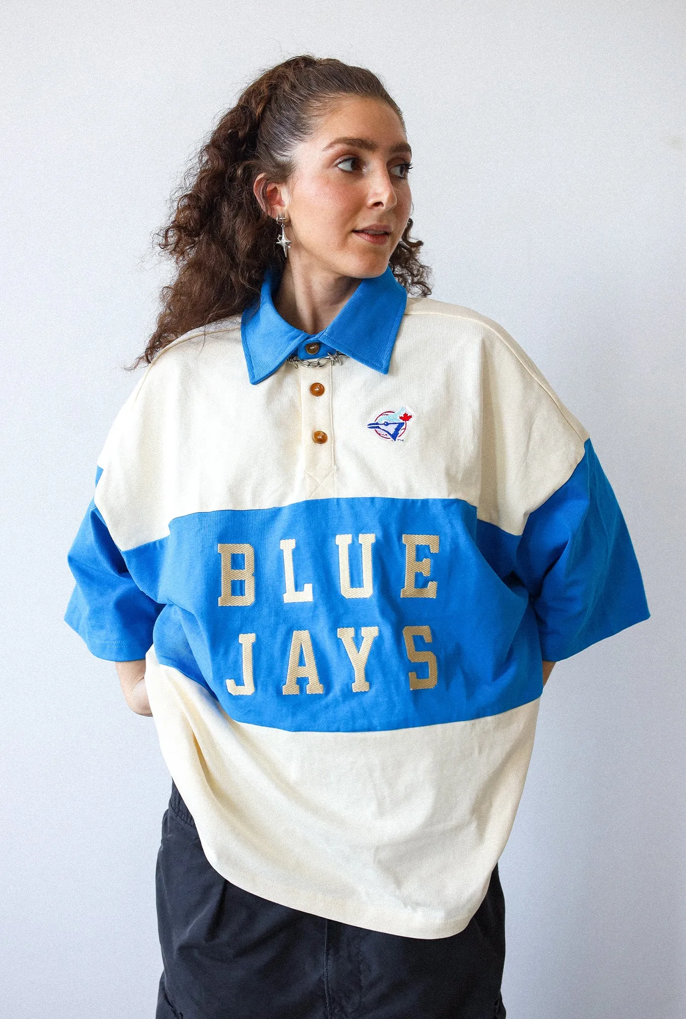 Toronto Blue Jays Oversized Polo - Royal / Ivory sold by Peace-Collective product image thumbnail 2