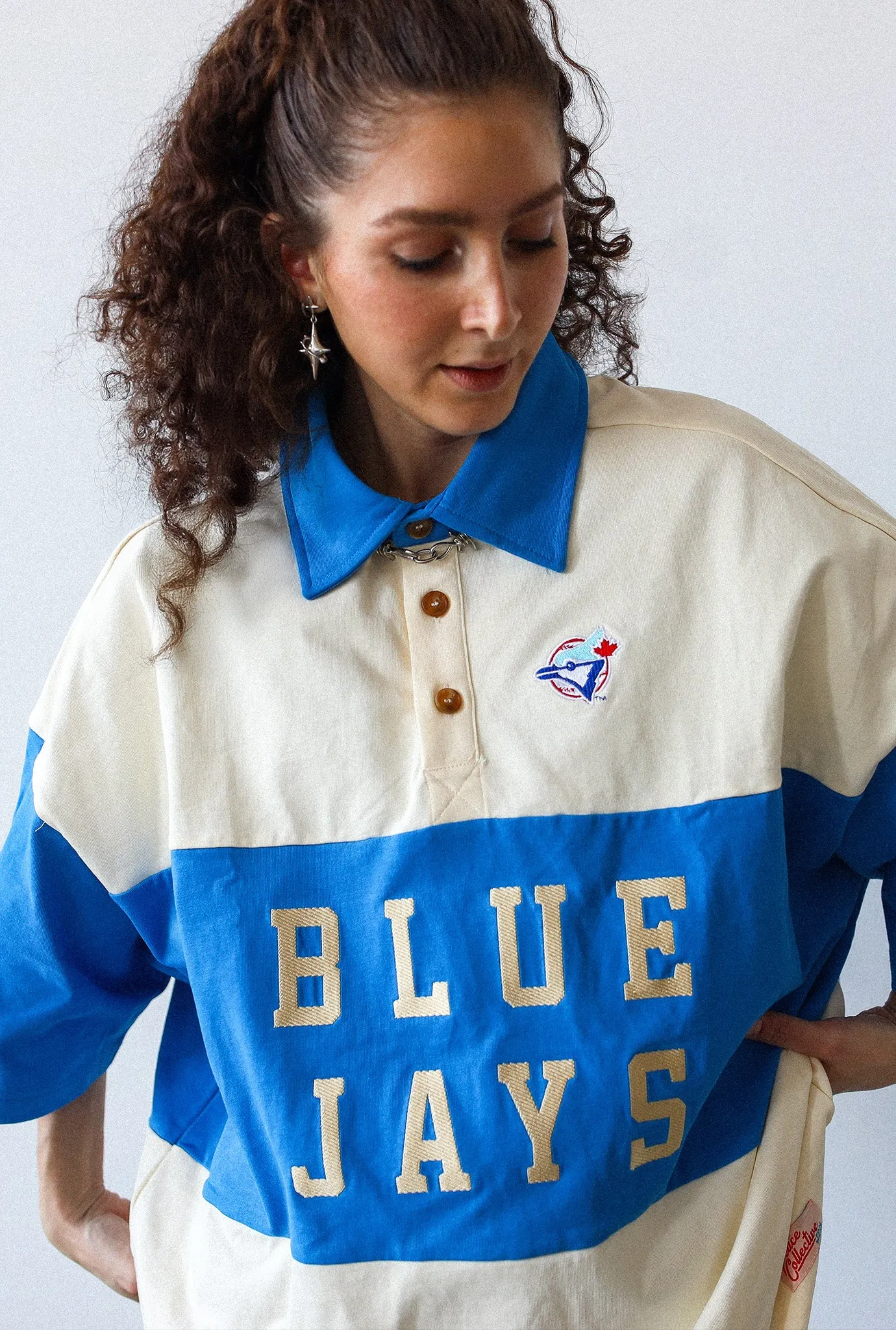 Toronto Blue Jays Oversized Polo - Royal / Ivory sold by Peace-Collective product image thumbnail 4
