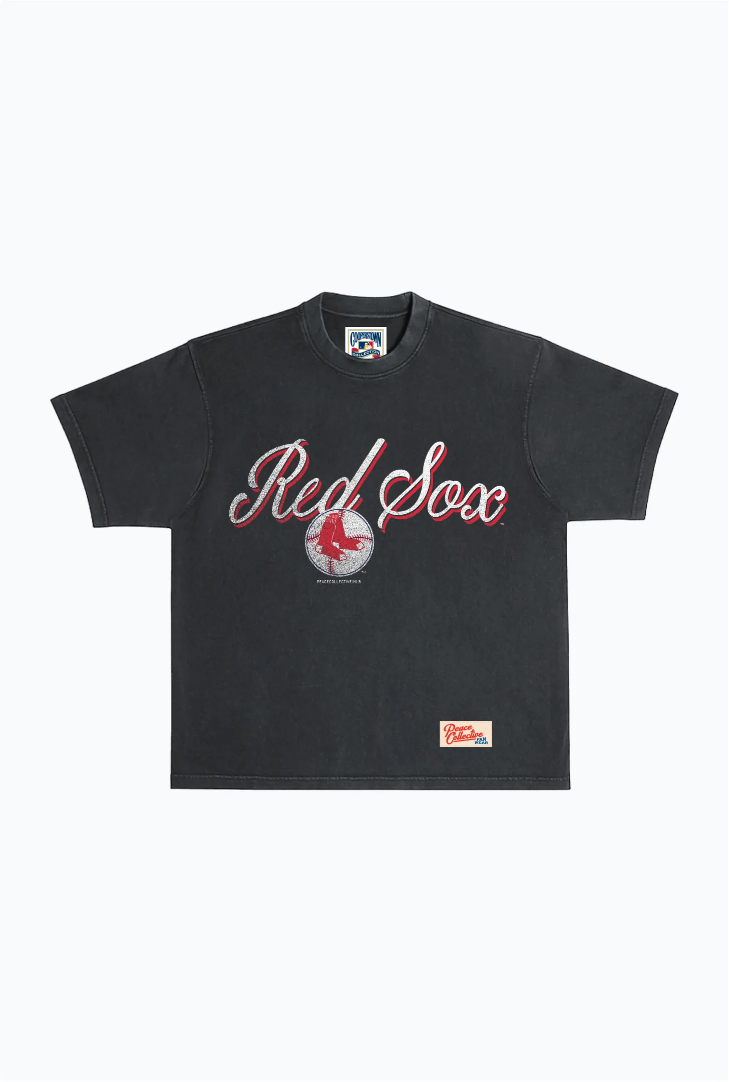 Boston Red Sox Vintage Heavyweight Garment Dyed T-Shirt - Black sold by Peace-Collective