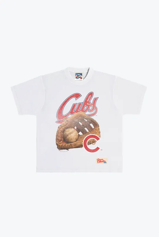 Chicago Cubs Glove Vintage Heavyweight T-Shirt - White sold by Peace-Collective