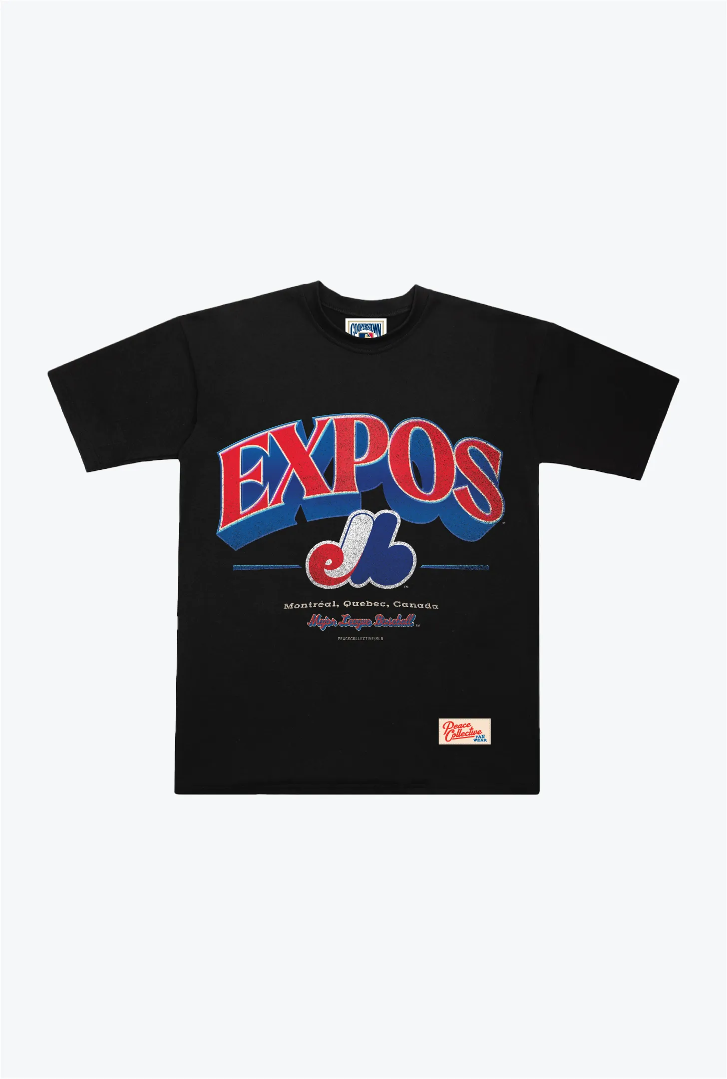 Montreal Expos Vintage Graphic Heavyweight T-Shirt - Black sold by Peace-Collective