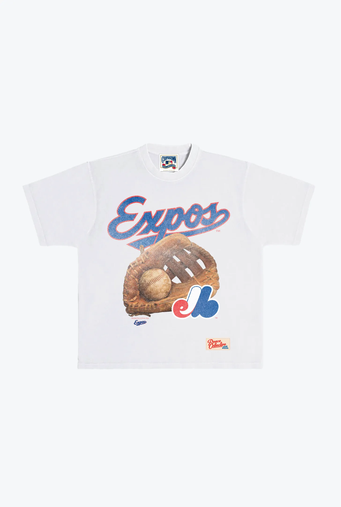Montreal Expos Glove Vintage Heavyweight T-Shirt - White sold by Peace-Collective
