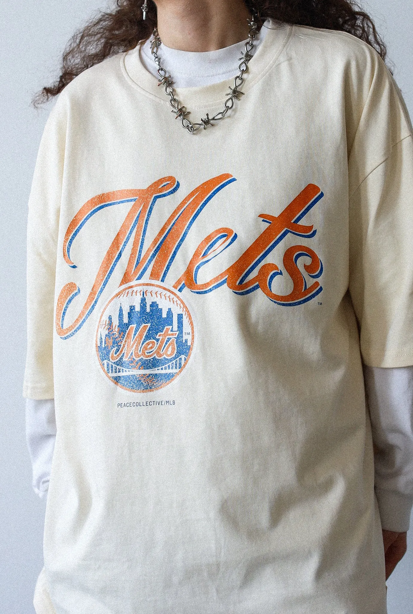 New York Mets Vintage Heavyweight T-Shirt - Ivory sold by Peace-Collective product image thumbnail 2