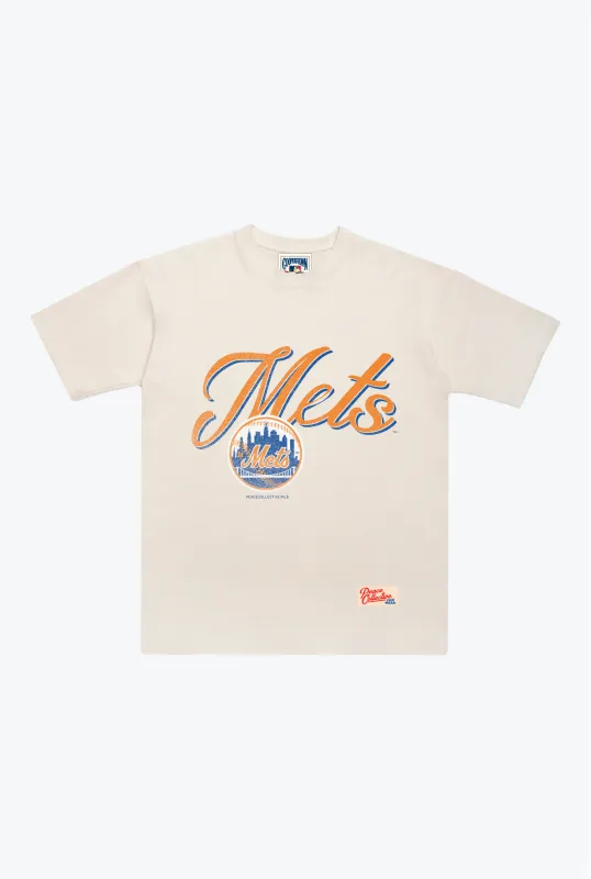 New York Mets Vintage Heavyweight T-Shirt - Ivory sold by Peace-Collective