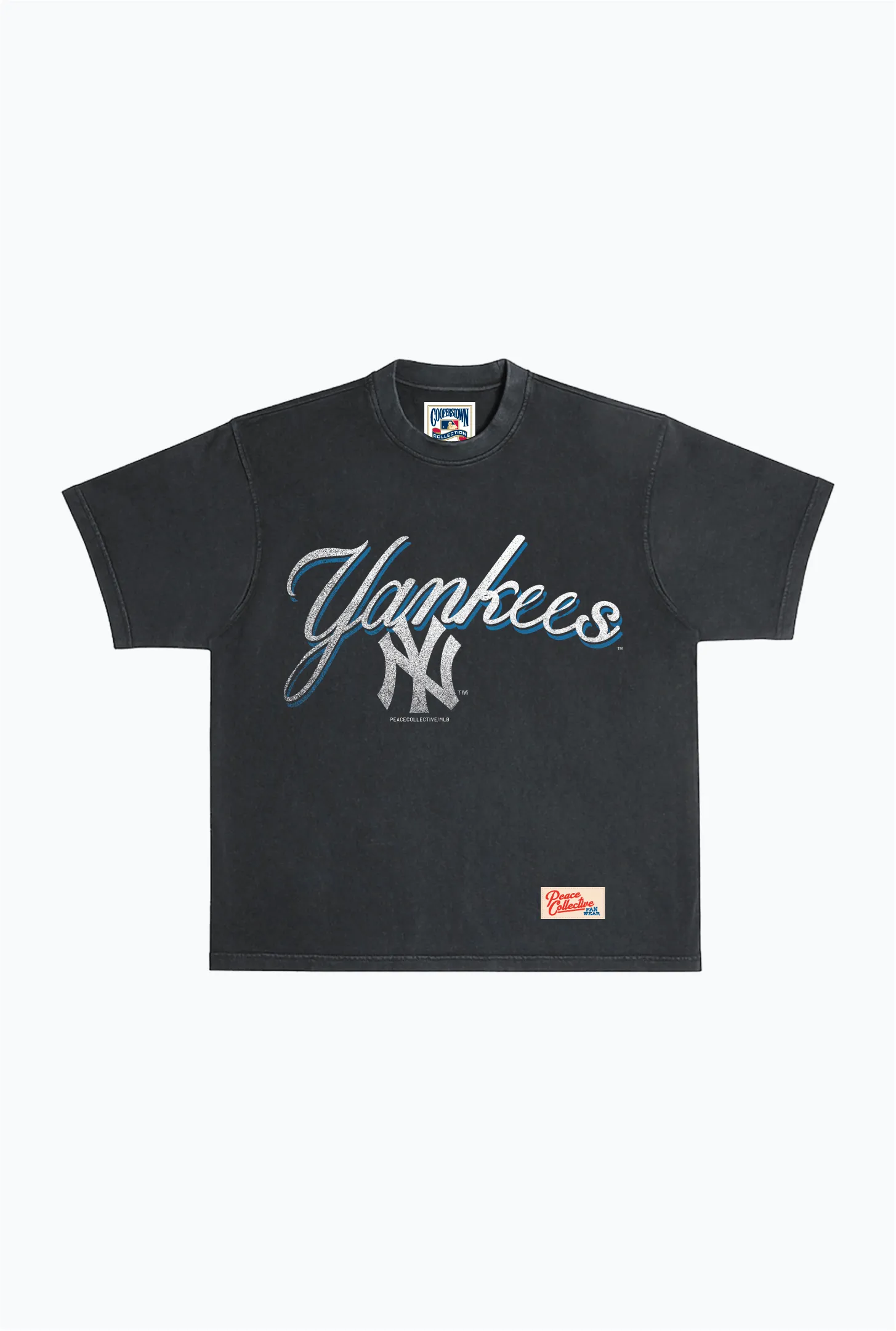New York Yankees Vintage Graphic Heavyweight Garment Dyed T-Shirt - Black sold by Peace-Collective