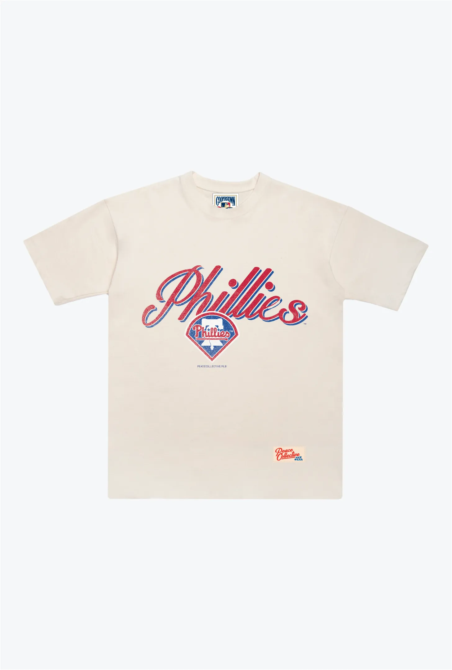 Philadelphia Phillies Vintage Graphic Heavyweight T-Shirt - Ivory sold by Peace-Collective