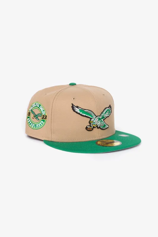 Philadelphia Eagles 59FIFTY Fitted Cap - Camel sold by Peace-Collective