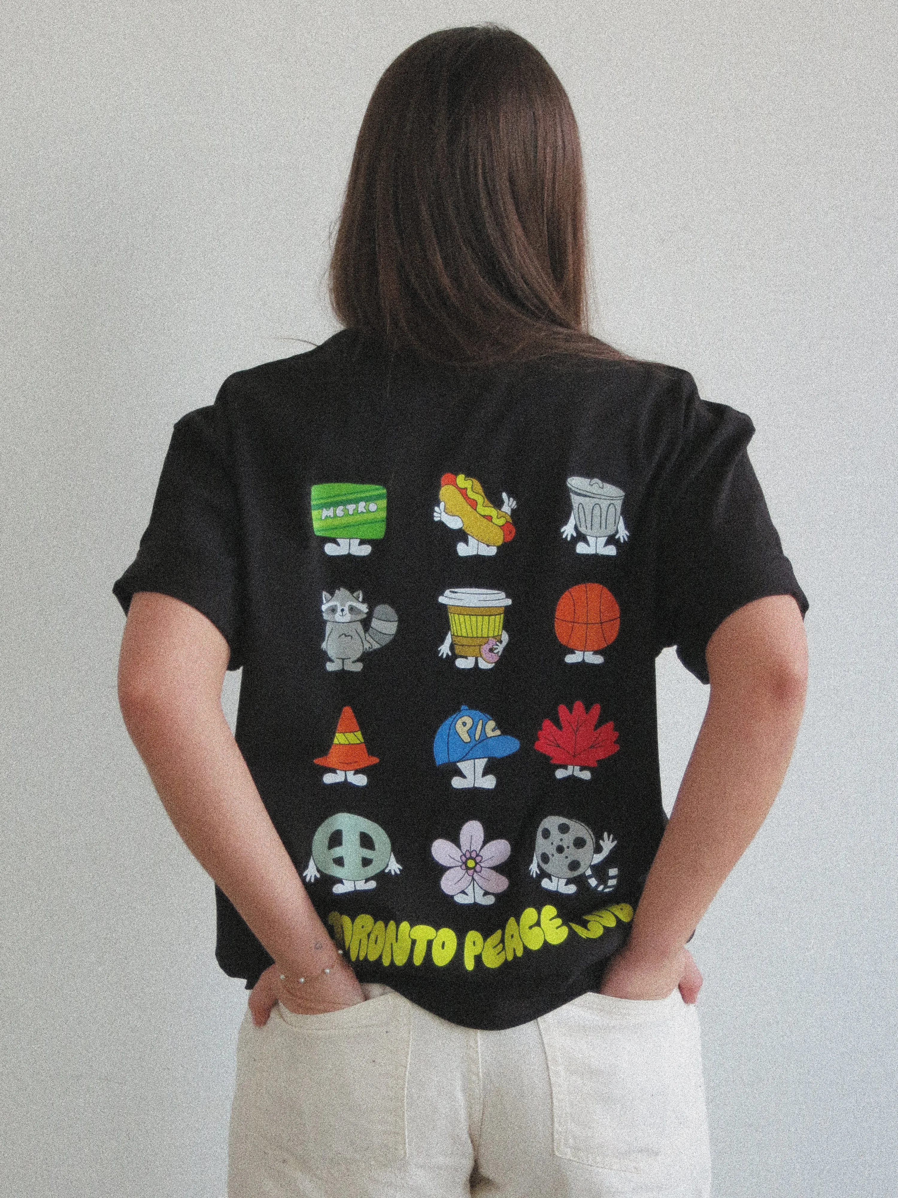 Toronto Peace Club Icons Heavyweight T-Shirt - Black sold by Peace-Collective product image thumbnail 3