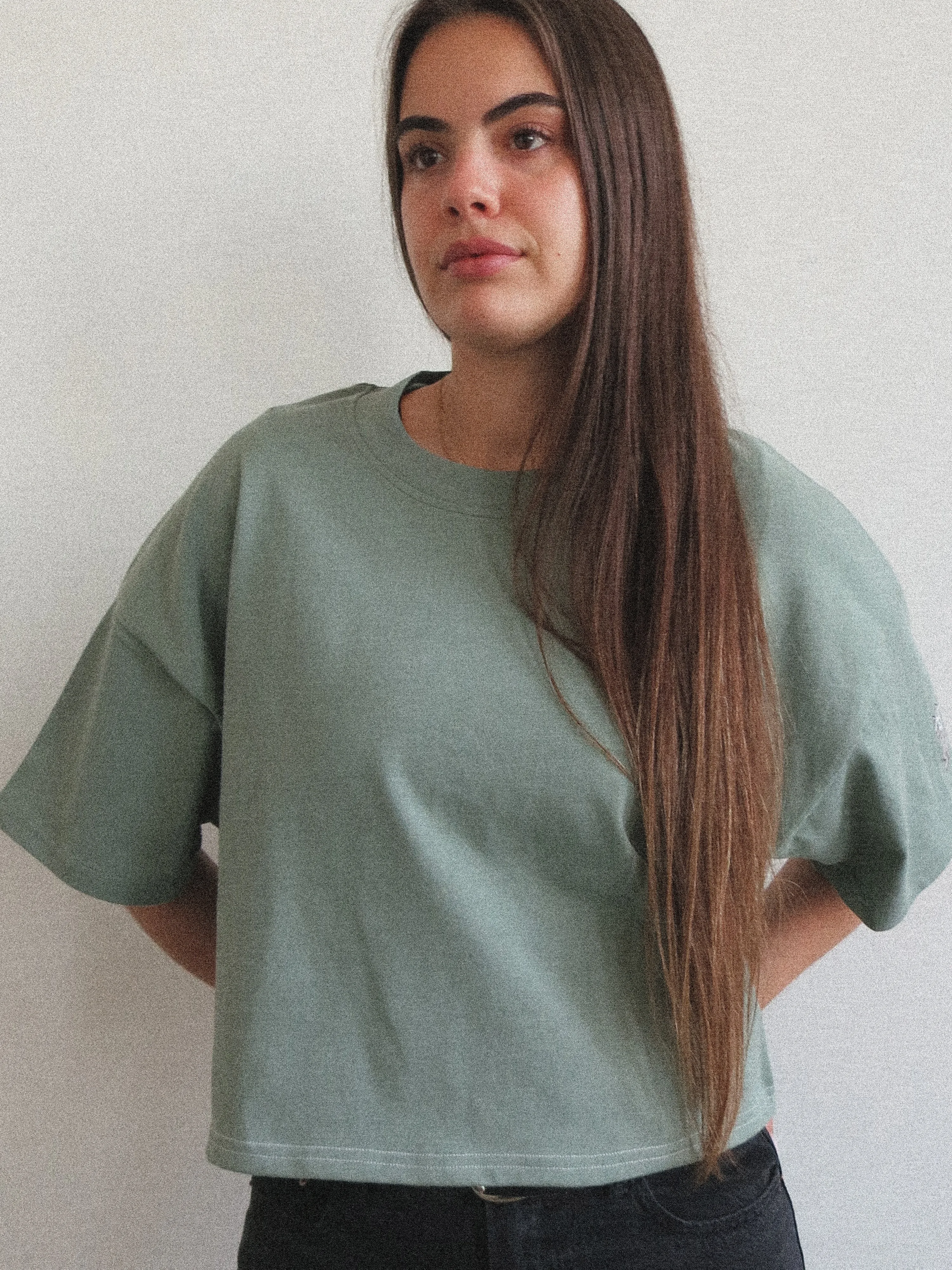 Toronto Peace Club Womens Cropped T-Shirt - Eucalyptus sold by Peace-Collective product image thumbnail 5