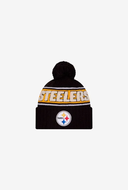Pittsburgh Steelers 2024 Sideline Knit Hat - Black sold by Peace-Collective
