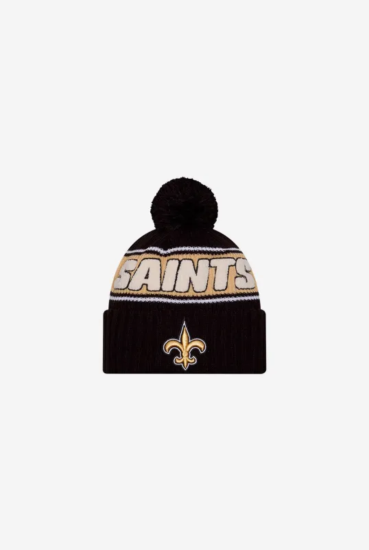 New Orleans Saints 2024 Sideline Knit Hat - Black sold by Peace-Collective
