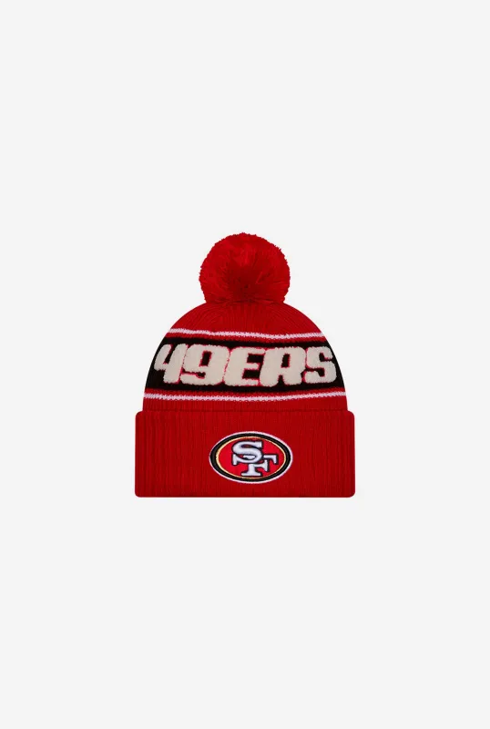 San Francisco 49ers 2024 Sideline Knit Hat - Red sold by Peace-Collective