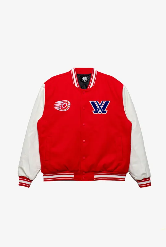 Ottawa Charge Letterman Jacket - Red sold by Peace-Collective