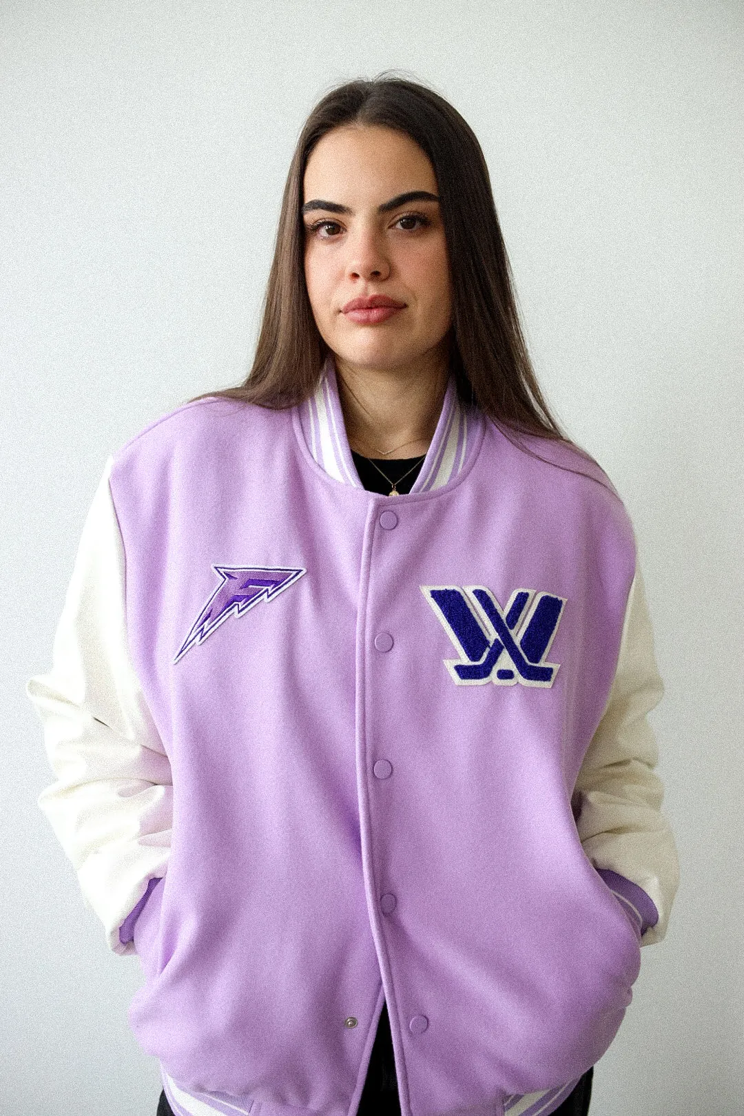 Minnesota Frost Letterman Jacket - Lavender sold by Peace-Collective product image thumbnail 3