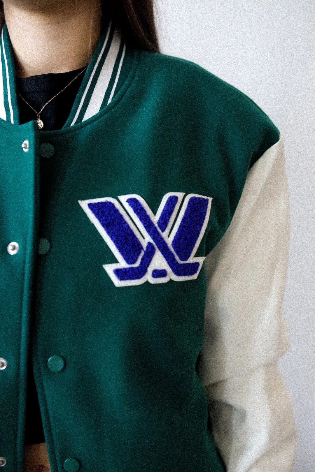 Boston Fleet Letterman Jacket - Forest Green sold by Peace-Collective product image thumbnail 4