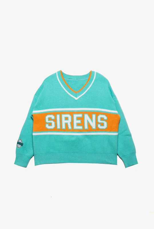 New York Sirens Womens V-Neck Knit Sweater - Teal sold by Peace-Collective