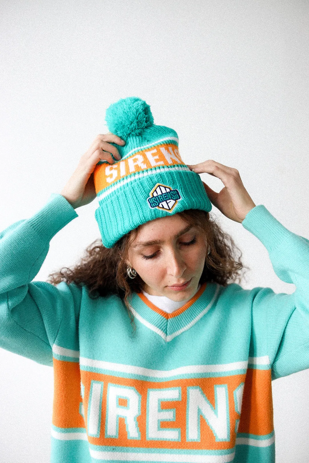 New York Sirens Womens V-Neck Knit Sweater - Teal sold by Peace-Collective product image thumbnail 4