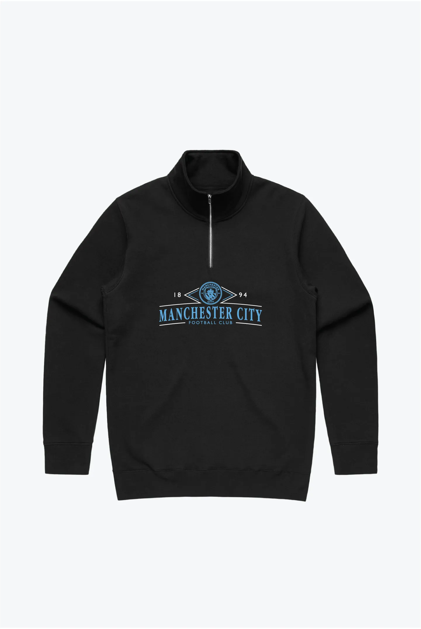 Manchester City FC Quarter Zip - Black sold by Peace-Collective