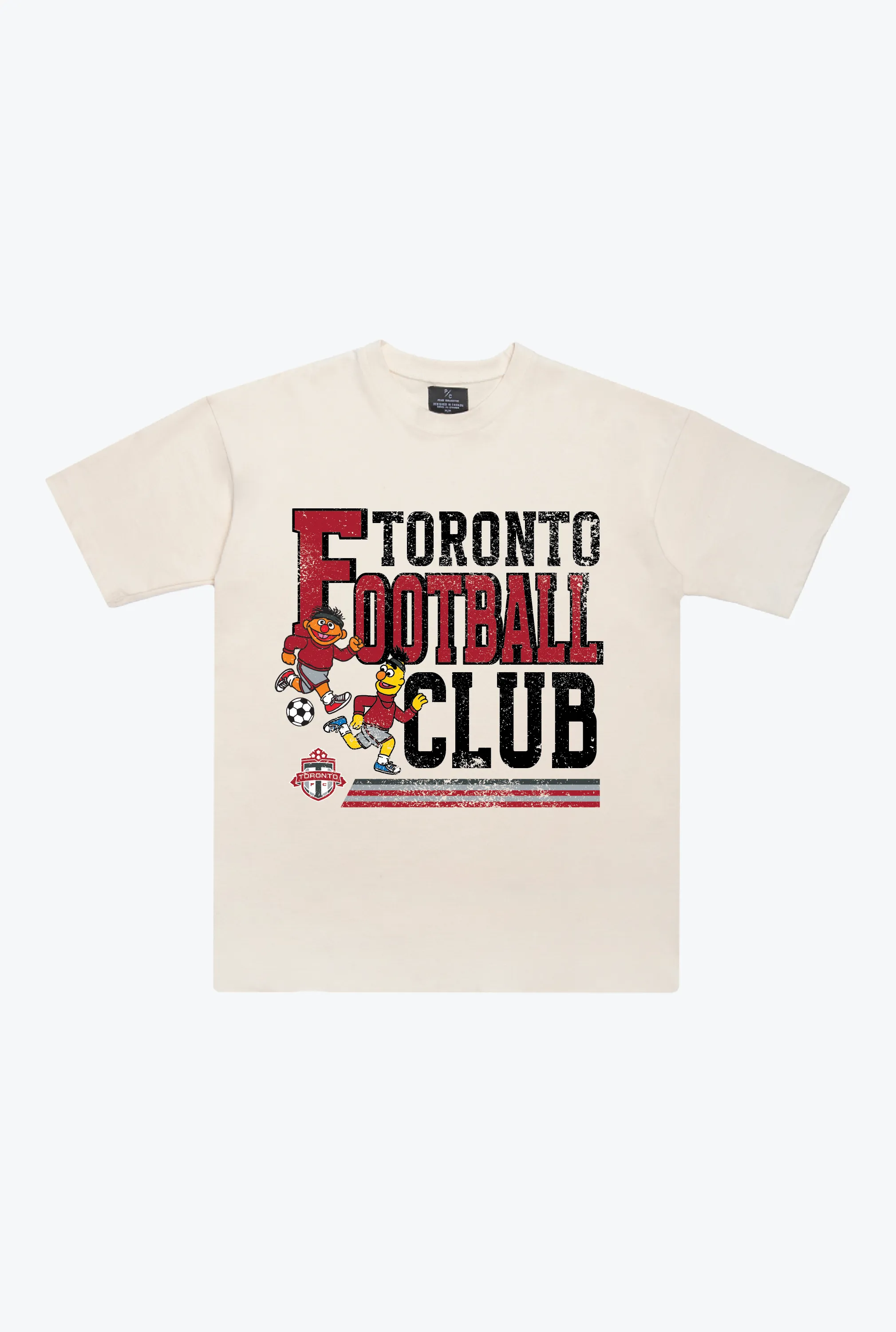 Toronto FC x Sesame Street Stacked Heavyweight T-Shirt - Ivory sold by Peace-Collective