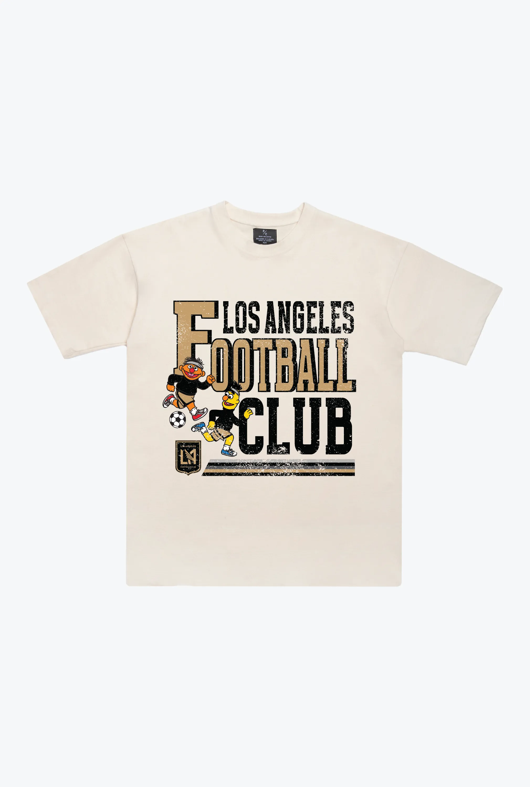 Los Angeles FC x Sesame Street Stacked Heavyweight T-Shirt - Ivory sold by Peace-Collective