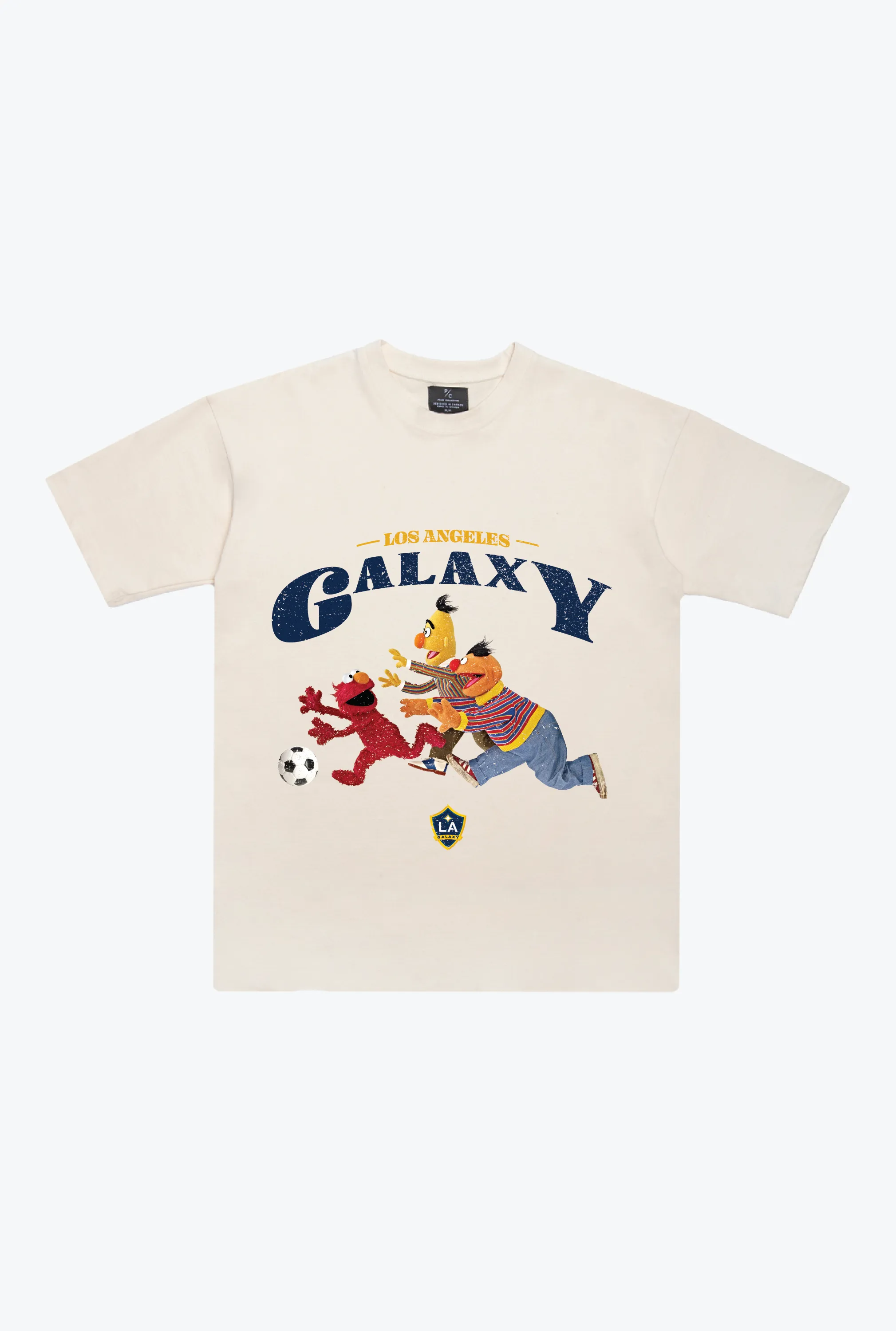 Los Angeles Galaxy x Sesame Street Chase Heavyweight T-Shirt - Ivory sold by Peace-Collective