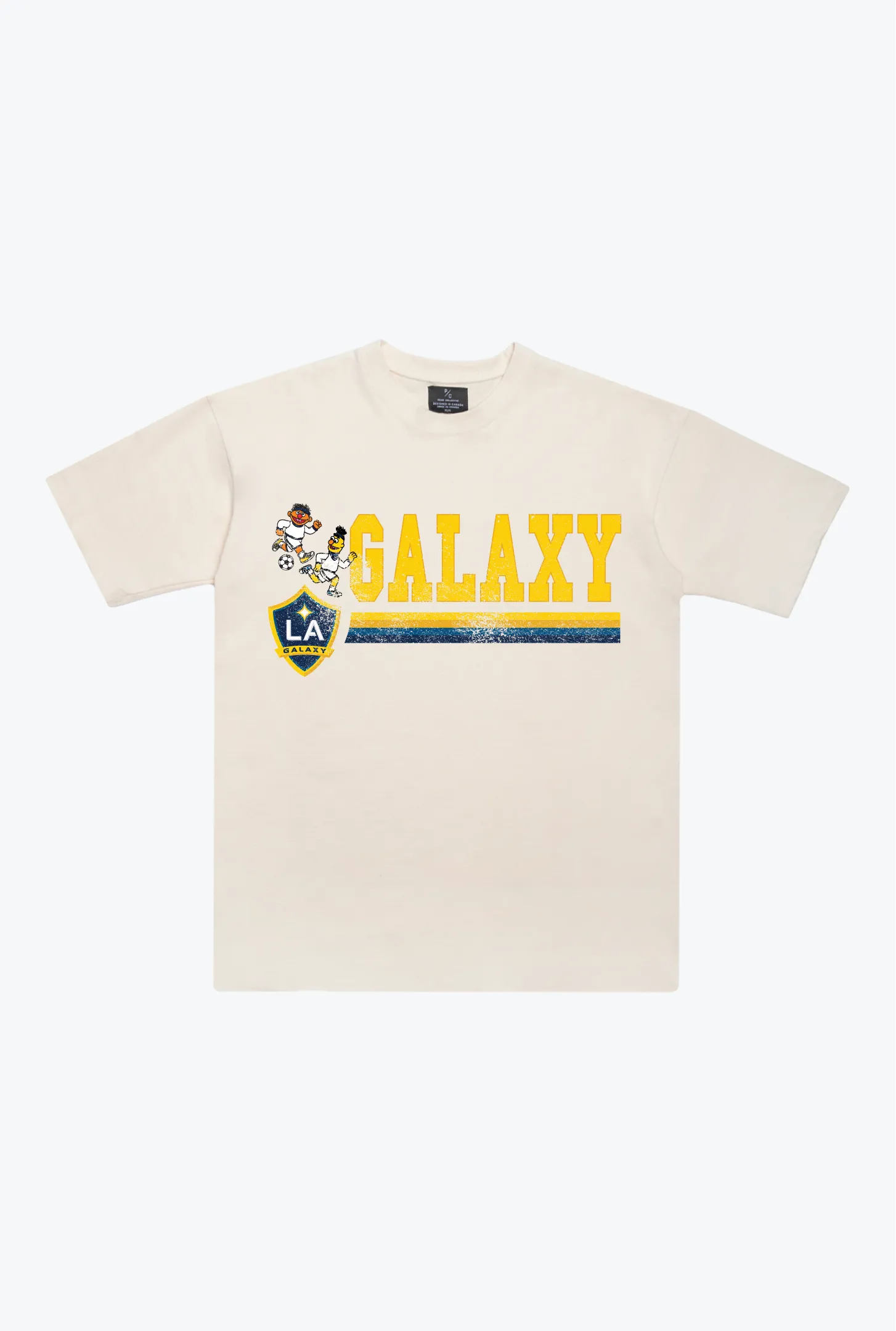 Los Angeles Galaxy x Sesame Street Stacked Heavyweight T-Shirt - Ivory sold by Peace-Collective