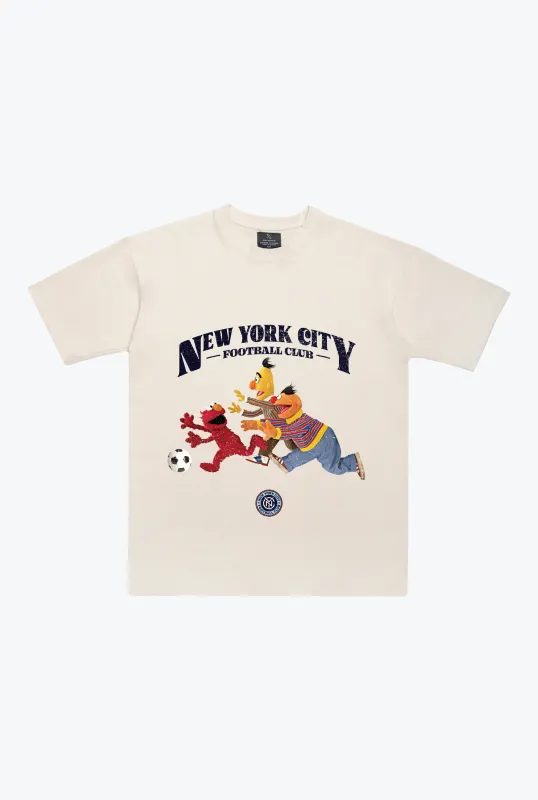 New York City FC x Sesame Street Chase Heavyweight T-Shirt - Ivory sold by Peace-Collective