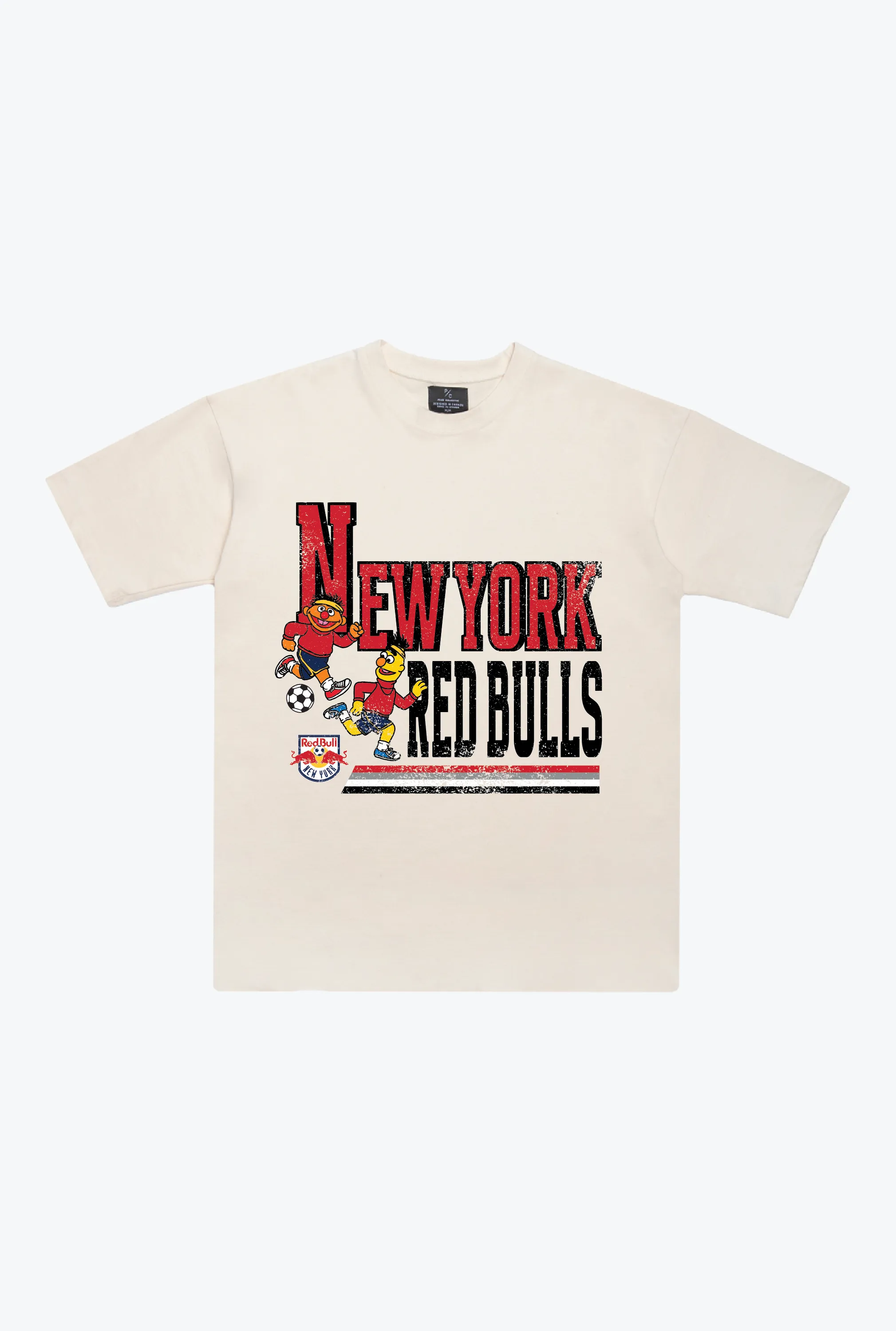 New York Red Bulls x Sesame Street Stacked Heavyweight T-Shirt - Ivory sold by Peace-Collective