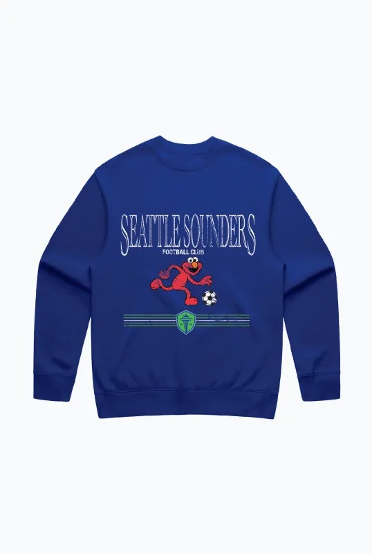 Seattle Sounders x Sesame Street Dribble Crewneck - Blue sold by Peace-Collective