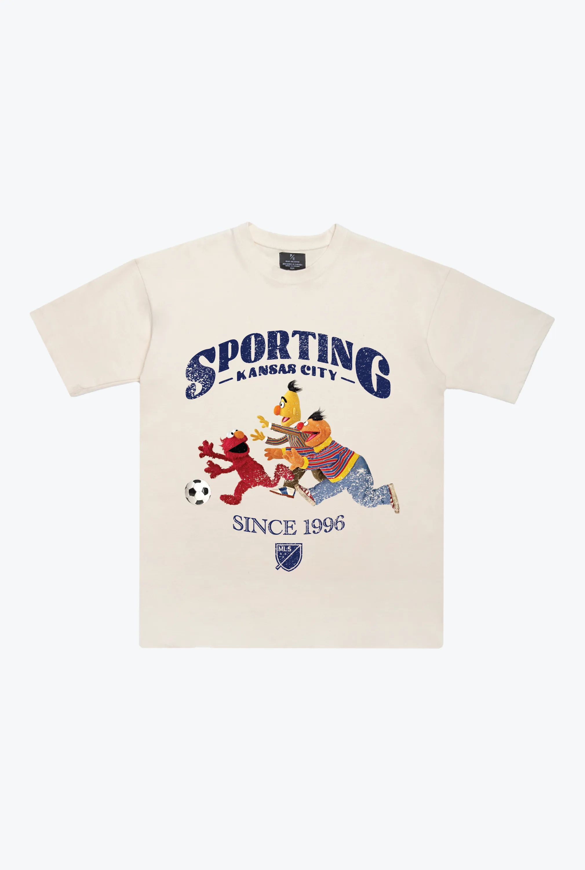 Sporting Kansas City x Sesame Street Chase Heavyweight T-Shirt - Ivory sold by Peace-Collective